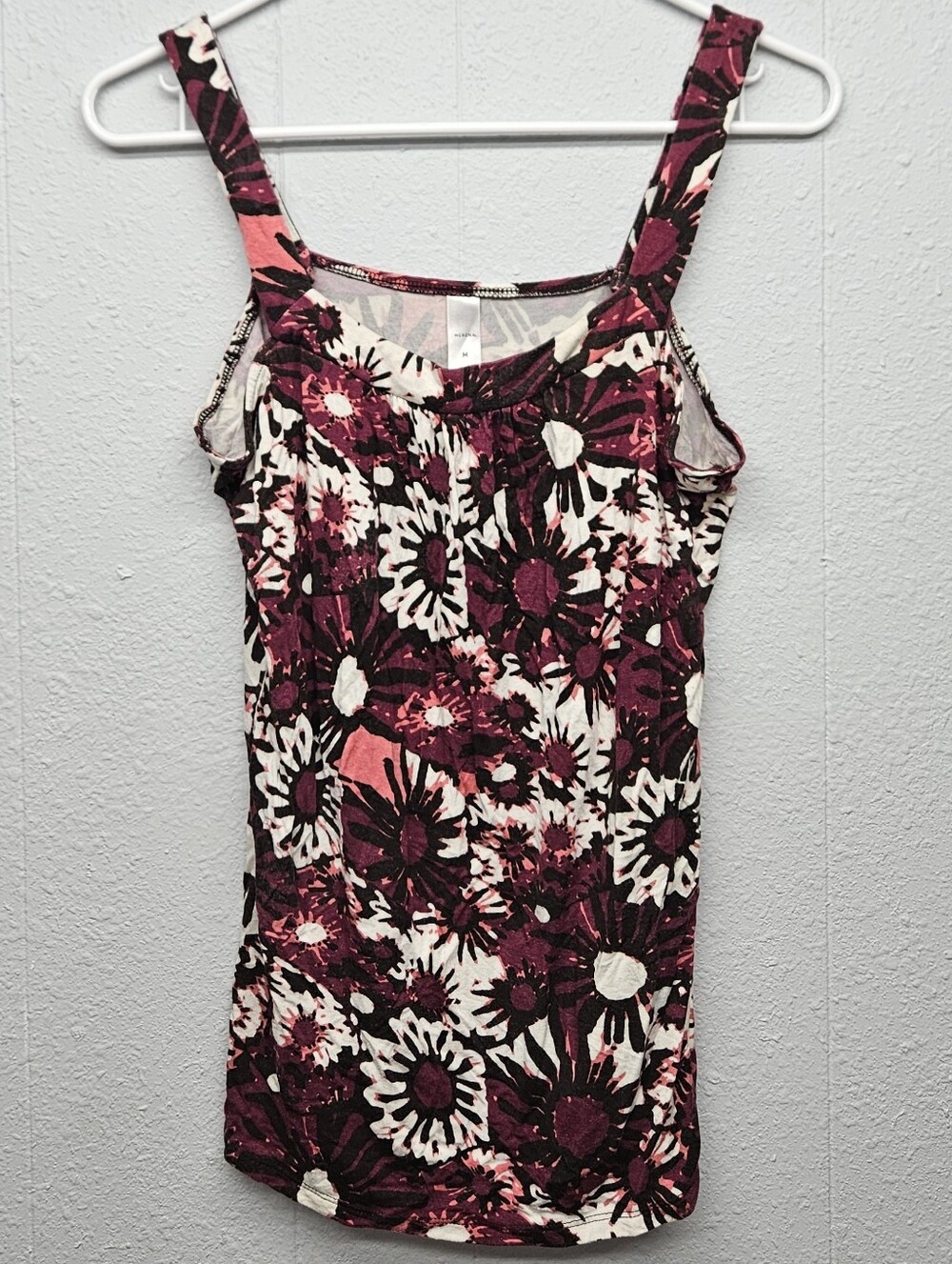 Merona Floral Tank Top Womens M Casual Vacation Coquette Tropical Beachwear